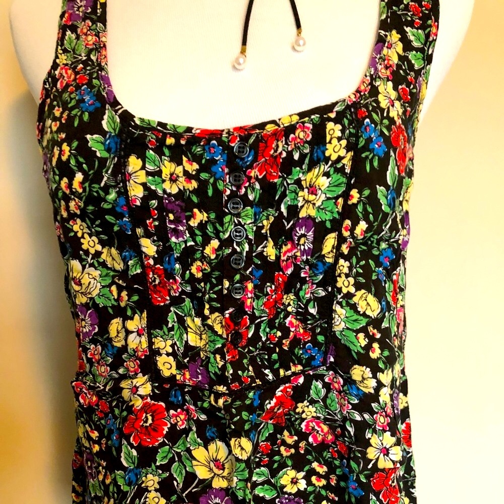 Floral multicolored tank